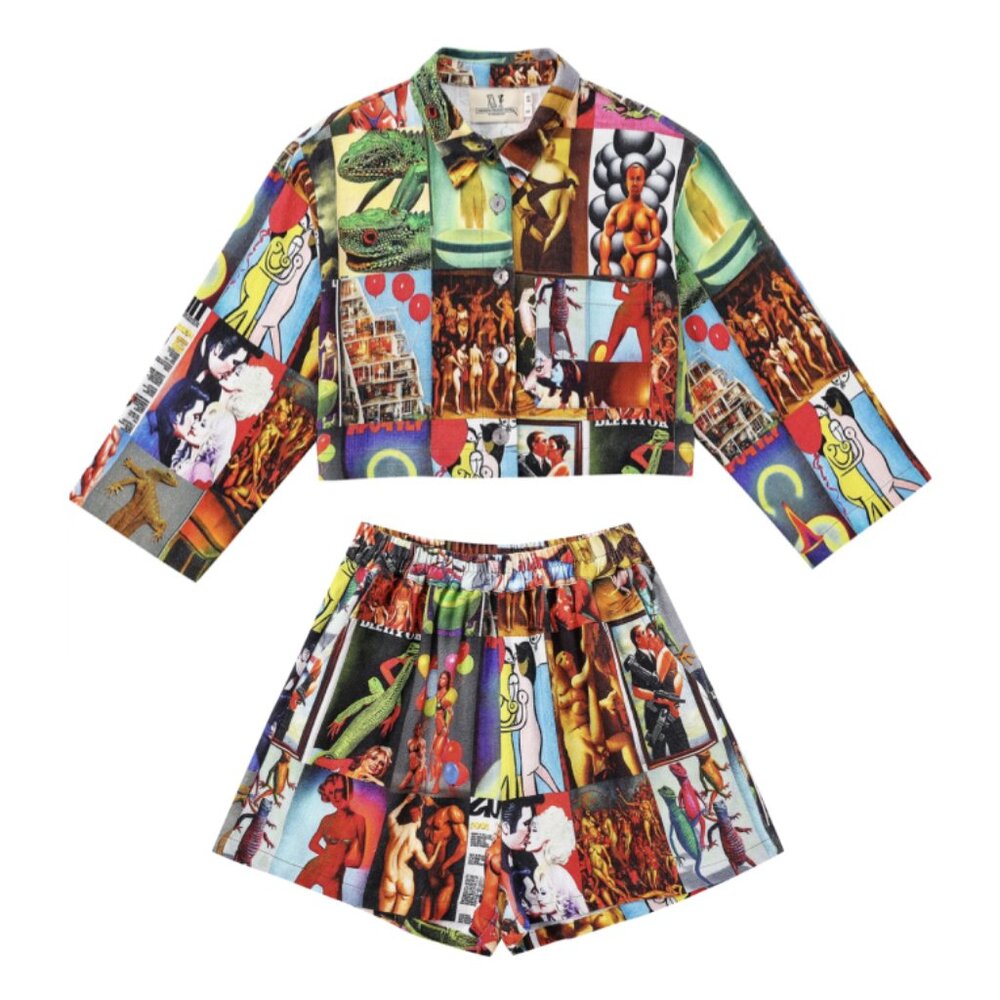 Fashion Brand Company linen AI Collage set